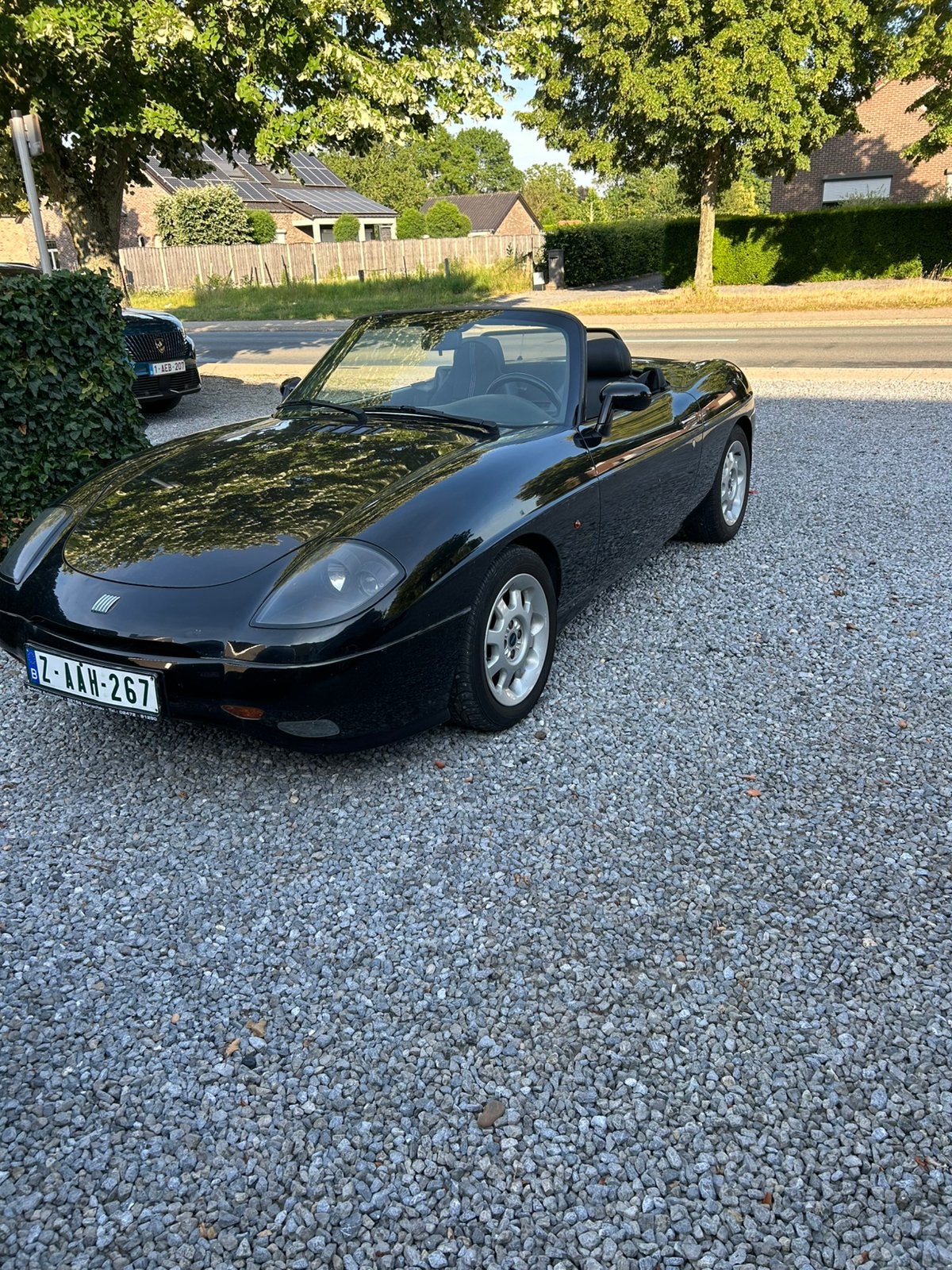 Te koop fiat barchetta, Voorwielaandrijving, Zwart, 4 cilinders, Cabriolet