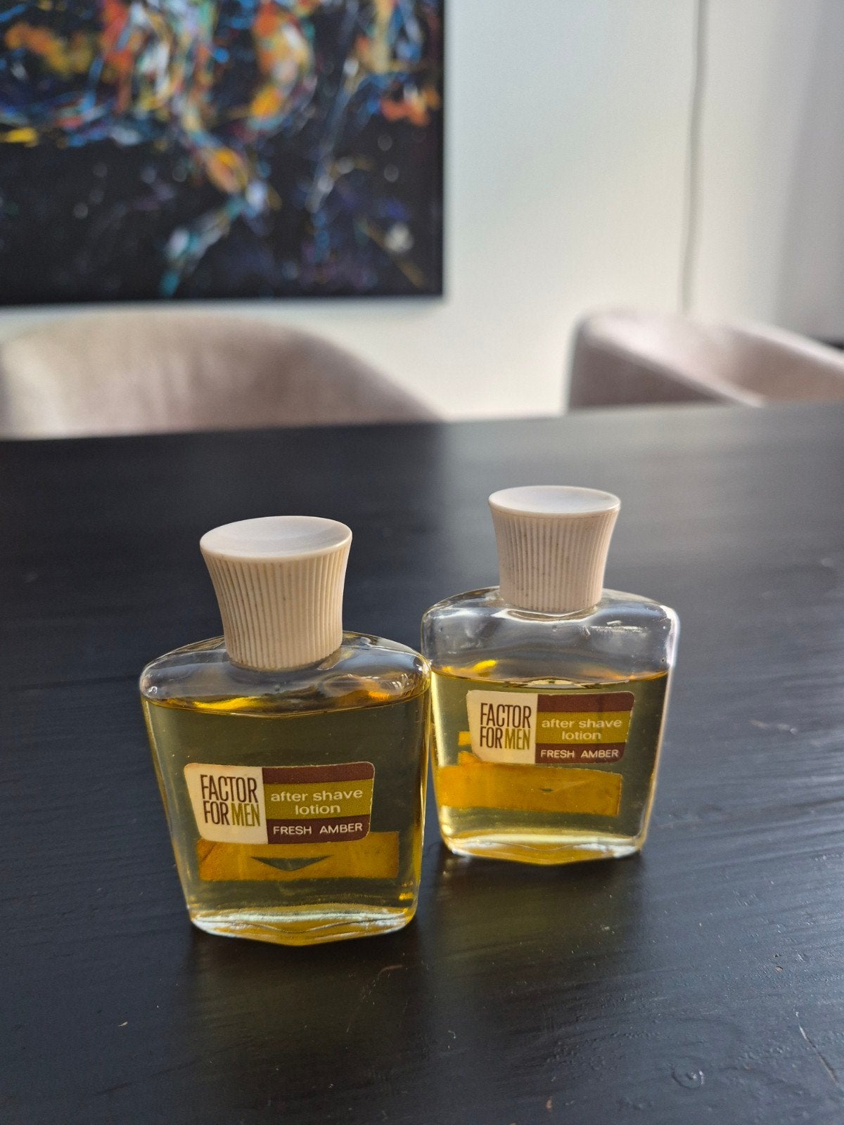 2 bouteilles vintage d'ambre frais après rasage, Enlèvement ou Envoi