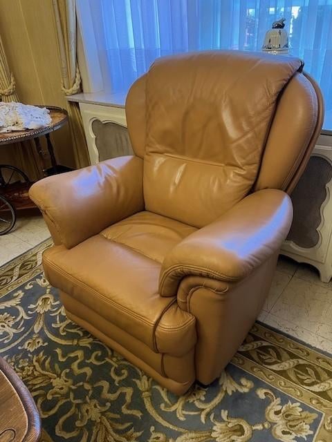 3-delig salon in leder, Ophalen, Gebruikt, Leer, Klassiek