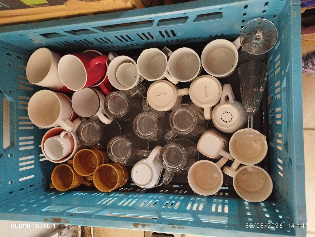 Vaisselle, Mug, Verre, Enlèvement, Utilisé