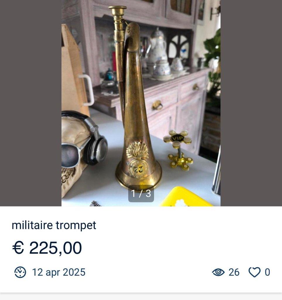 Zeldzame trompet, Muziek en Instrumenten, Blaasinstrumenten | Trompetten, Ophalen, Gebruikt, Overige typen