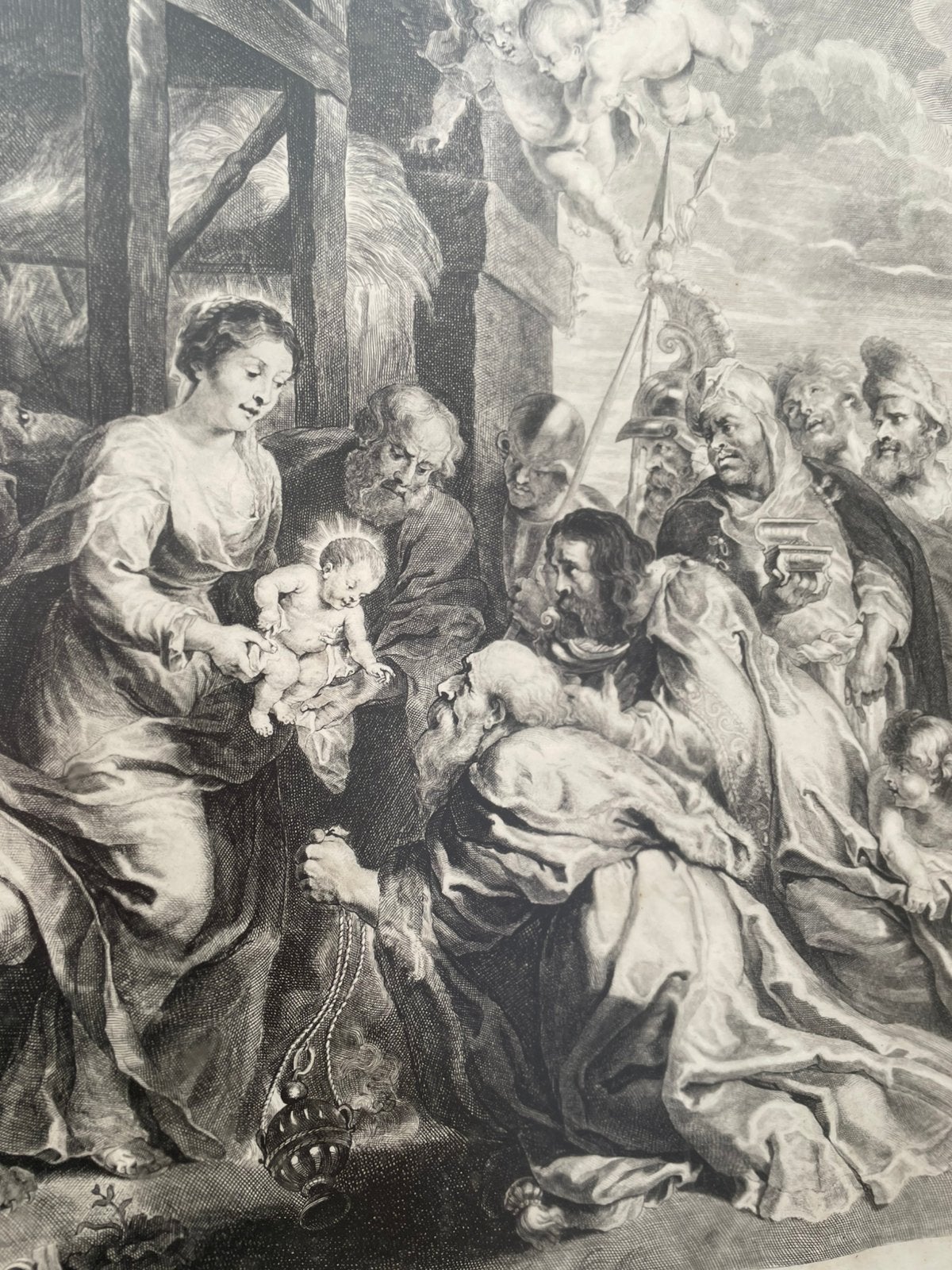 De aanbidding der herders - Lucas Vorsterman (1595-1675), Antiek en Kunst, Ophalen, Gravure