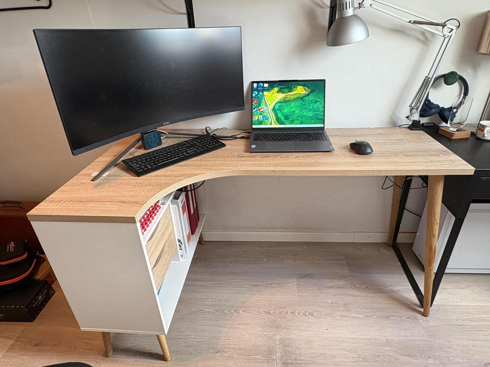 Bureau de style scandinave, Scandinave, Comme neuf, Blanc, Enlèvement