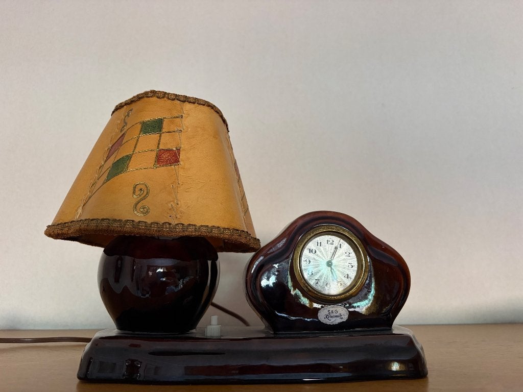 Vintage keramische tafelklok S&G Keramik, Enlèvement