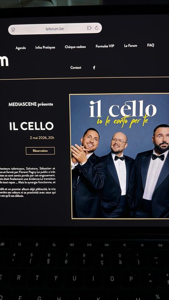 Il cello Forum Liege, Tickets & Billets, Mai