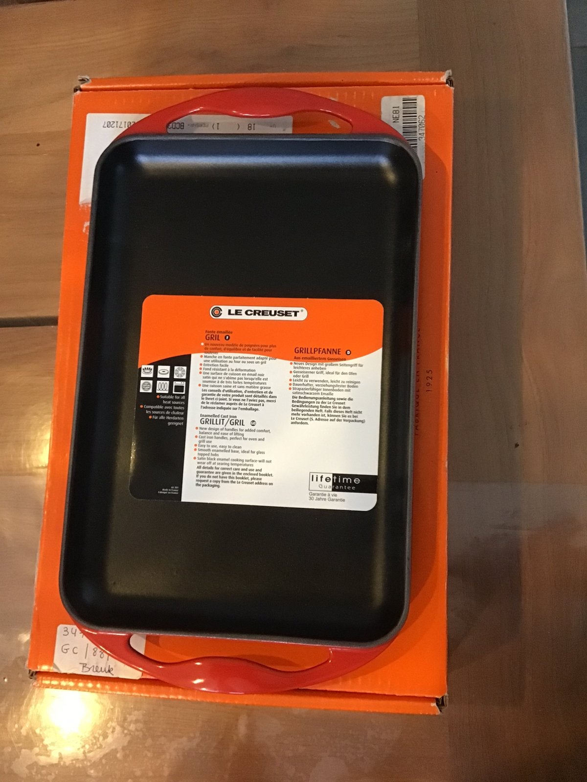Le creuset bakplaat rechthoekig 33cm nieuw, Ophalen, Nieuw