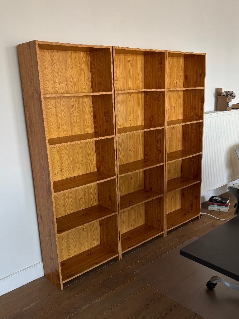 Houten boekenkast (In 3 delen), 25 à 50 cm, Avec tablette(s), Vintage, 150 à 200 cm
