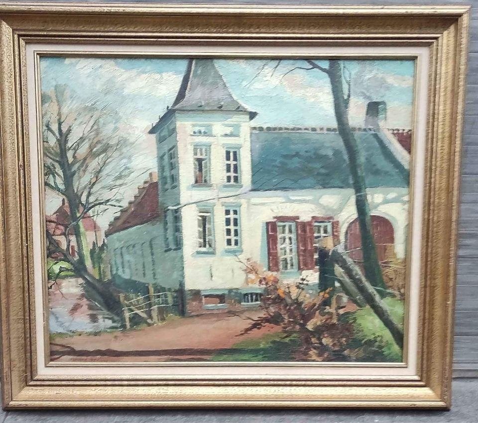 Huile sur toile maison signe Armand apol, Enlèvement ou Envoi, Toile