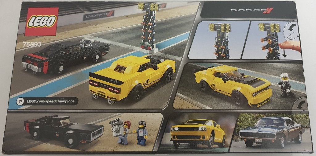 LEGO 75893 '18 Dodge Challenger SRT Demon + '70 Charger R/T, Neuf, Enlèvement ou Envoi, Lego, Ensemble complet