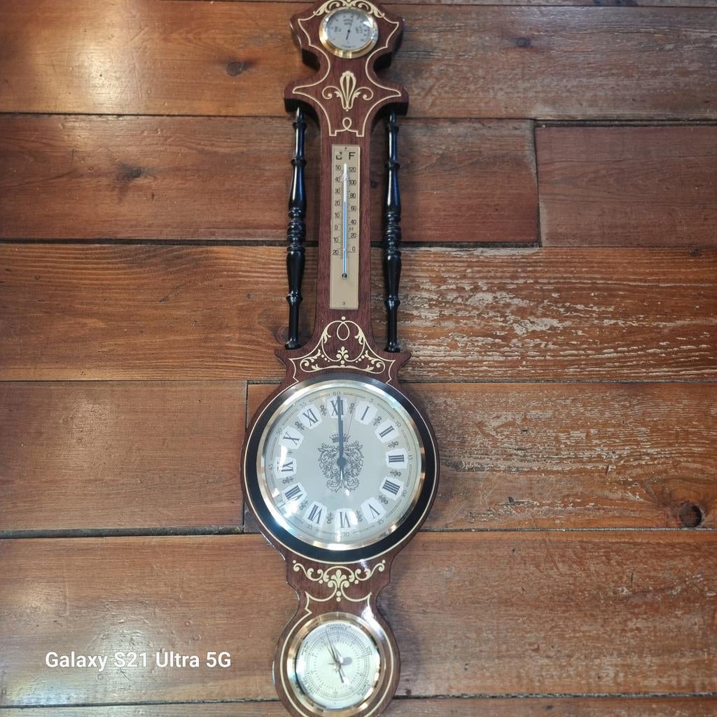 Vintage banjo barometer weerstation klok, Enlèvement, Station météo