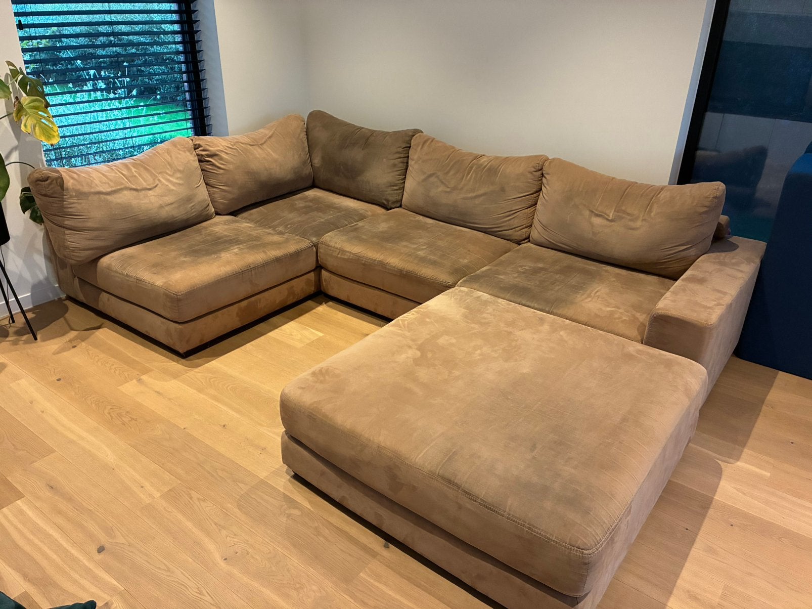 Grote zithoek sofa, Huis en Inrichting, Ophalen, Gebruikt, Stof