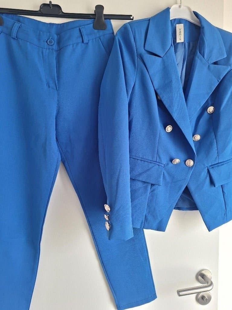 kostuum : felblauw, Vanis, S/36, Kleding | Dames, Jasjes, Kostuums en Pakken, Ophalen, Kostuum of Pak, Blauw, Zo goed als nieuw