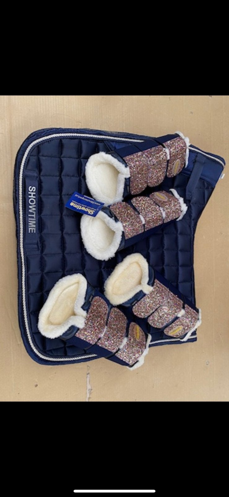 Dressuurset, Animaux & Accessoires, Chevaux & Poneys | Couvertures & Couvre-reins, Full (L), Tapis de dressage, Bleu, Comme neuf