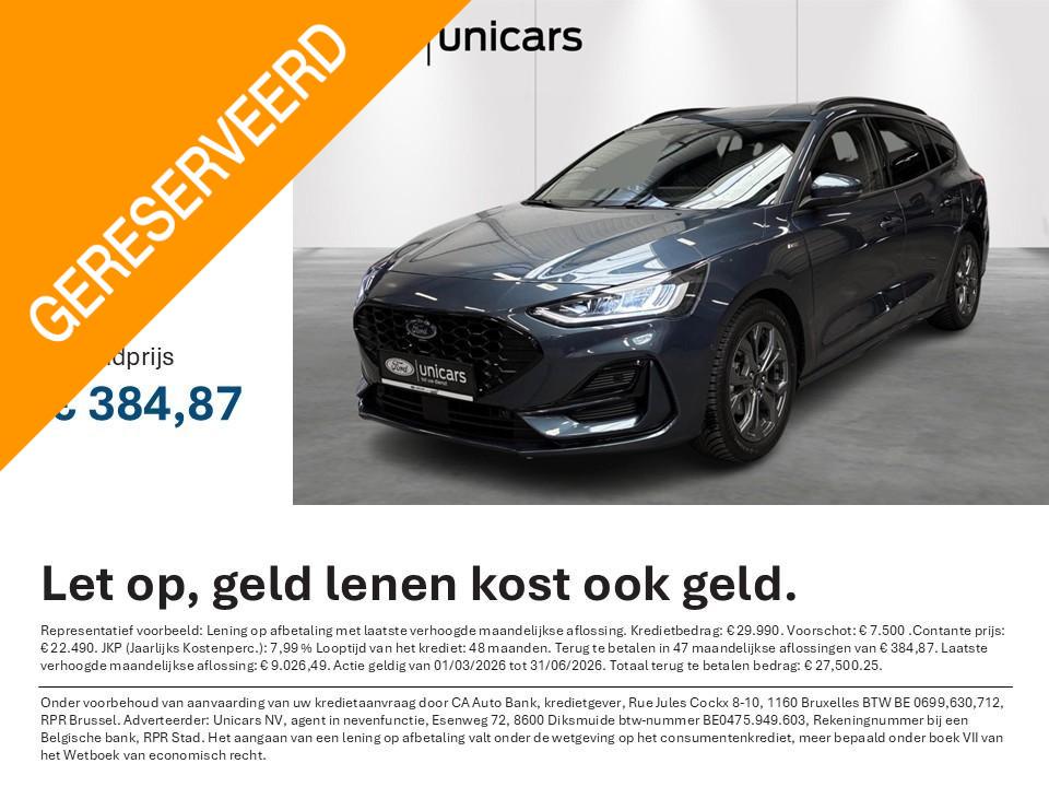 Ford Focus Clipper 1.0i EcoBoost MHEV 114kW ST-Line X DCT, Blauw, 155 pk, Bedrijf, 3 cilinders