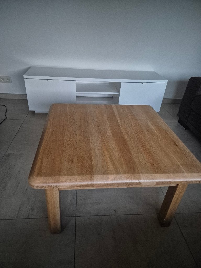 Salon tafel eiken, Huis en Inrichting, Ophalen, 50 – 75, Gebruikt, 50 tot 100 cm