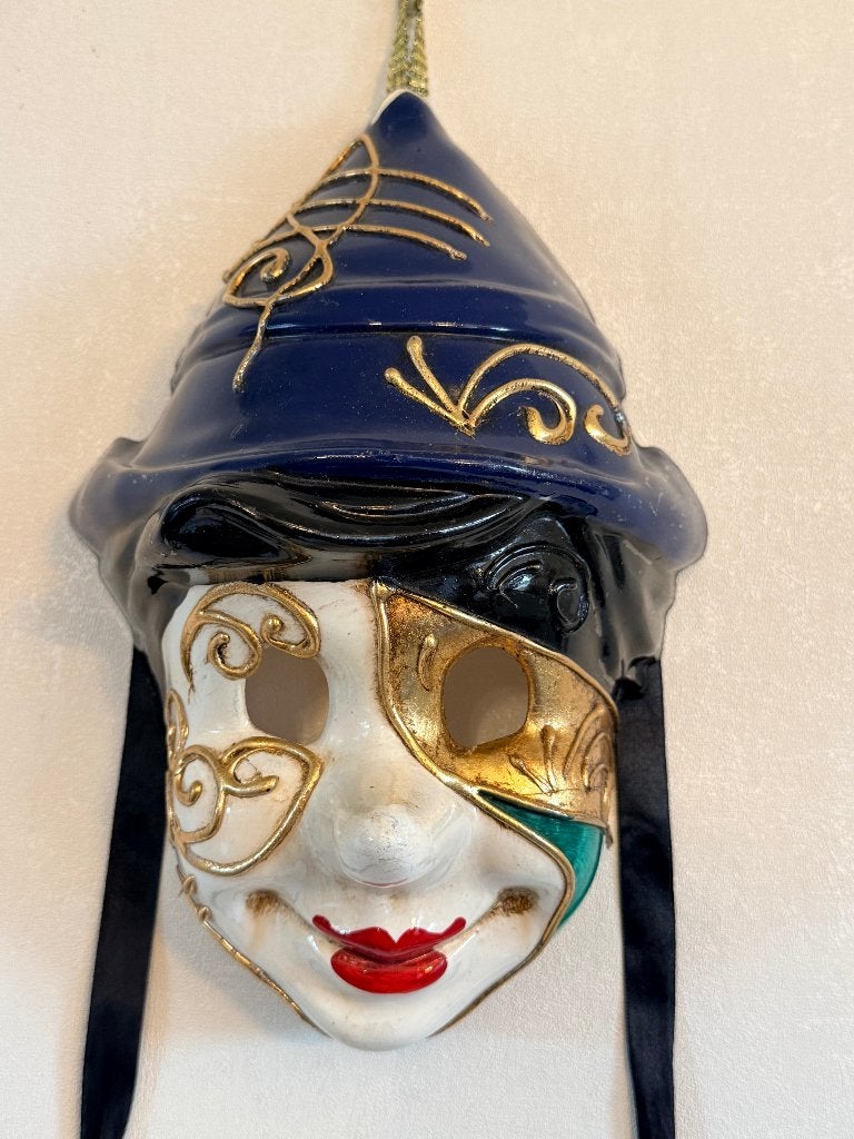 Masque vénitien Pinocchio bleu maschera del galeone, Enlèvement ou Envoi