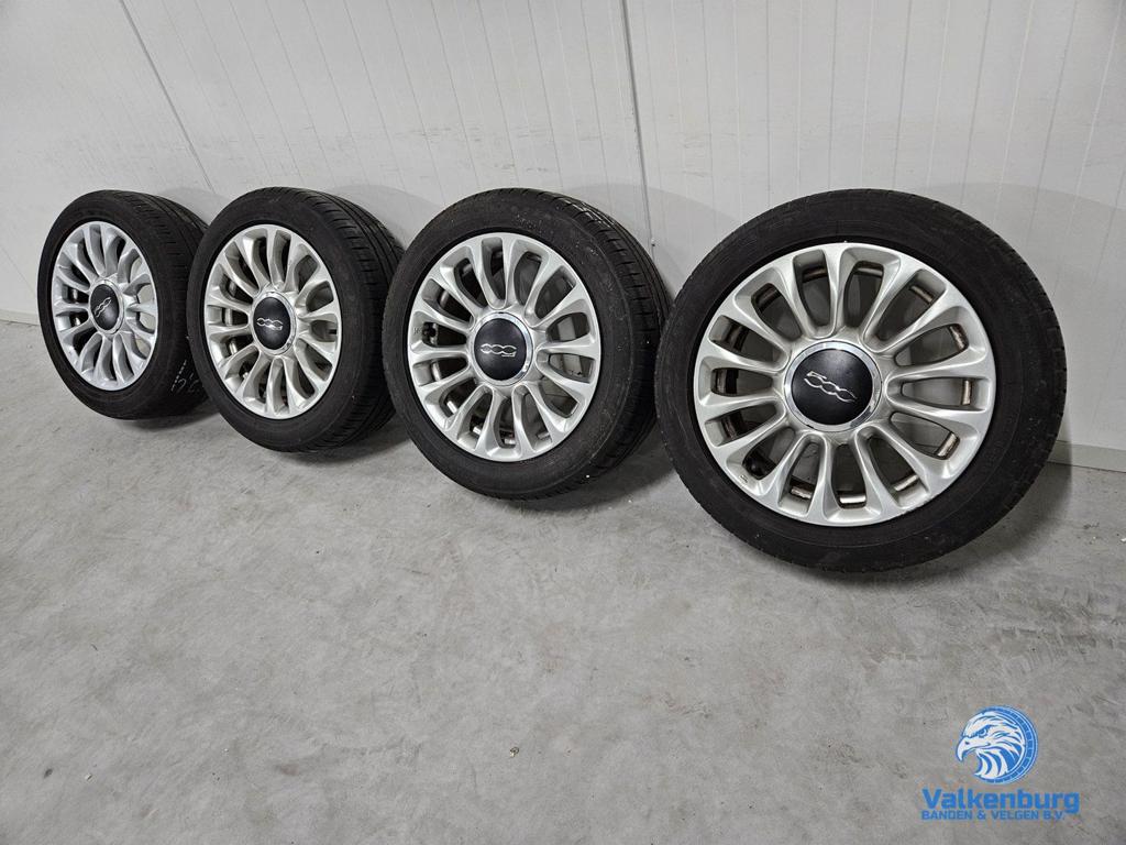 Originele Fiat 500 4x98 15 inch velgen 185/55R15 zomerbanden, Gebruikt, 15 inch, -, -