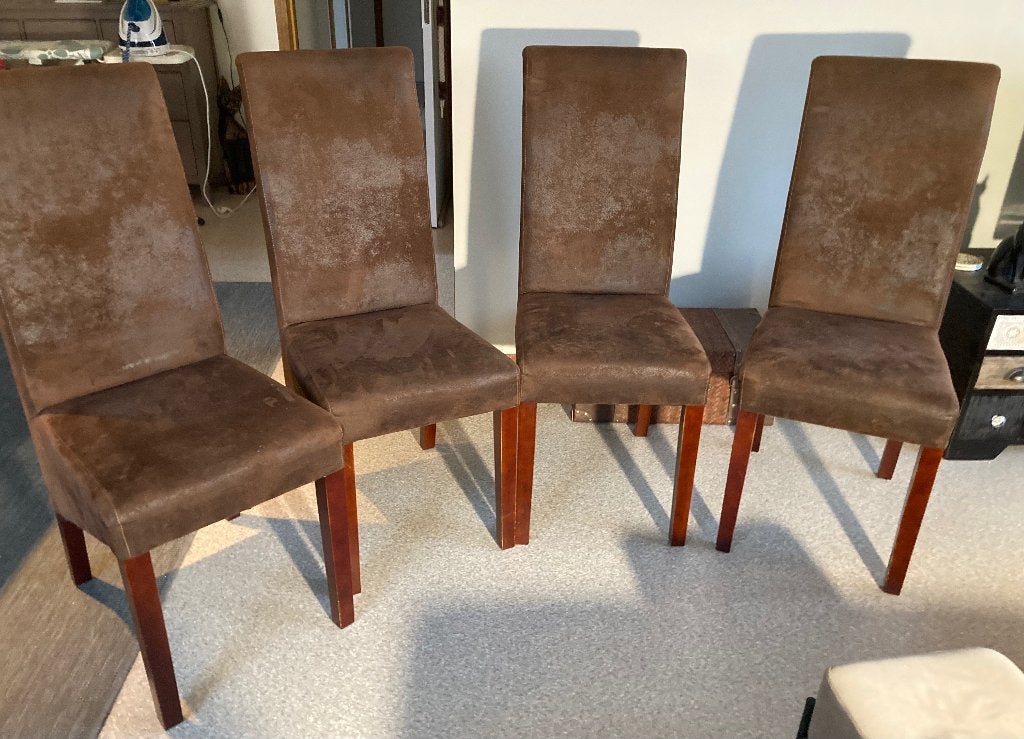 6 stoelen, Huis en Inrichting, Ophalen, Hout, Gebruikt, Bruin