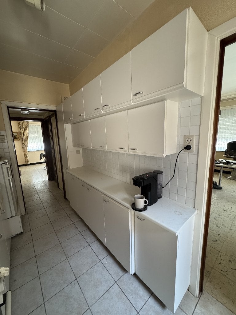 Volledig uitgeruste keuken (zonder kookfornuis en frigo), Ophalen, Gebruikt, Wit, Dubbelwandige keuken