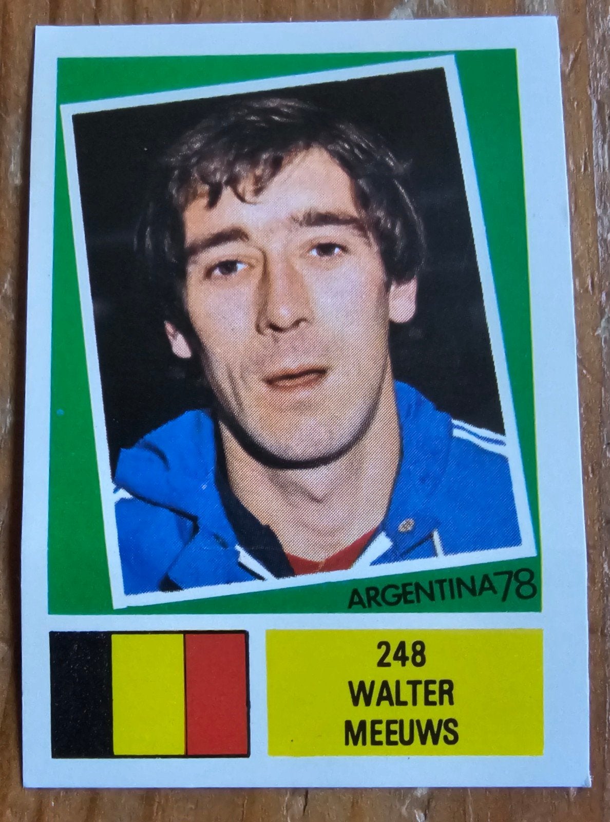 FKS (panini like) Argentina 78 #248 Walter Meeuws Voetbal!, Ophalen of Verzenden, Zo goed als nieuw, Plaatje