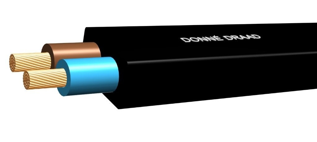 Prikkabel 2 x 2.5mm² neopreen zwart Ring (100 meter), Verzenden