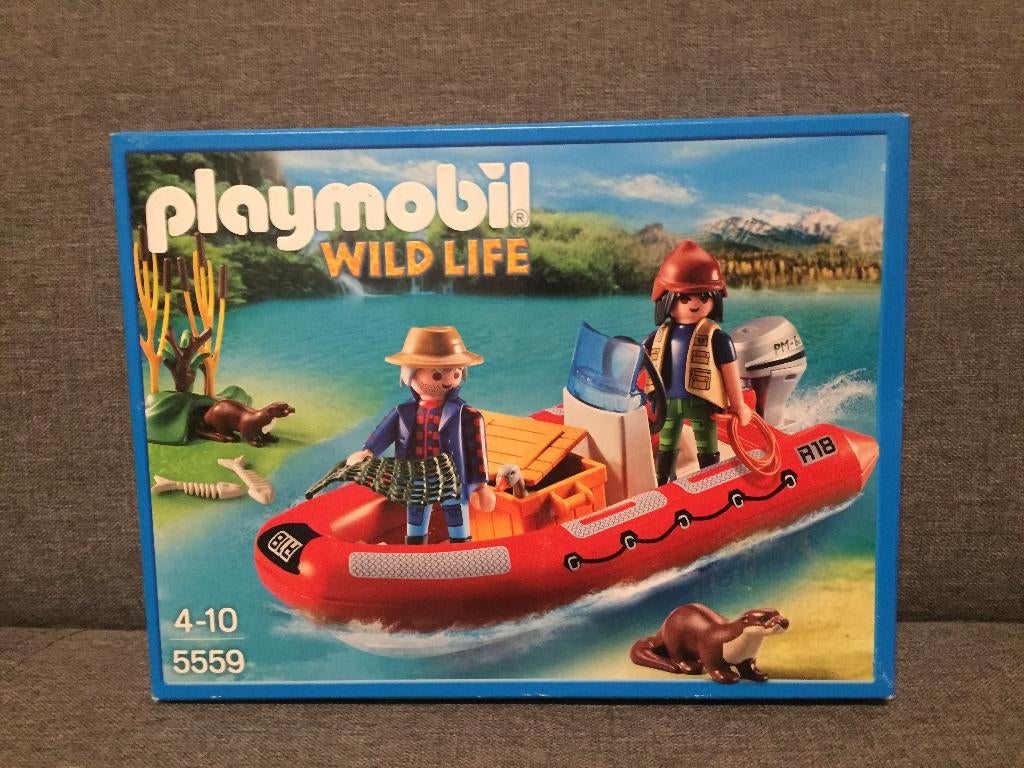 Playmobil 5559 Wild Life rubberboot en onderzoekers, Kinderen en Baby's, Speelgoed | Playmobil, Ophalen of Verzenden, Nieuw