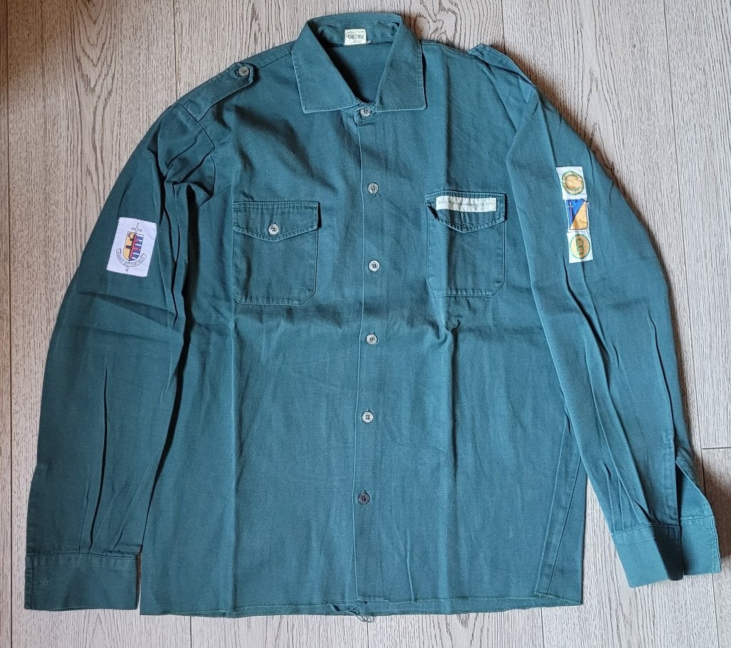 Chemise Patro Vintage Couvin - La Véritable Chemise Patro, Enlèvement ou Envoi, Porté, Vert, Patro