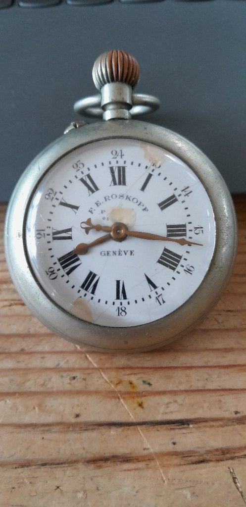 Werkend zakhorloge F.E Roskopf - 57mm, Ophalen of Verzenden, Zakhorloge