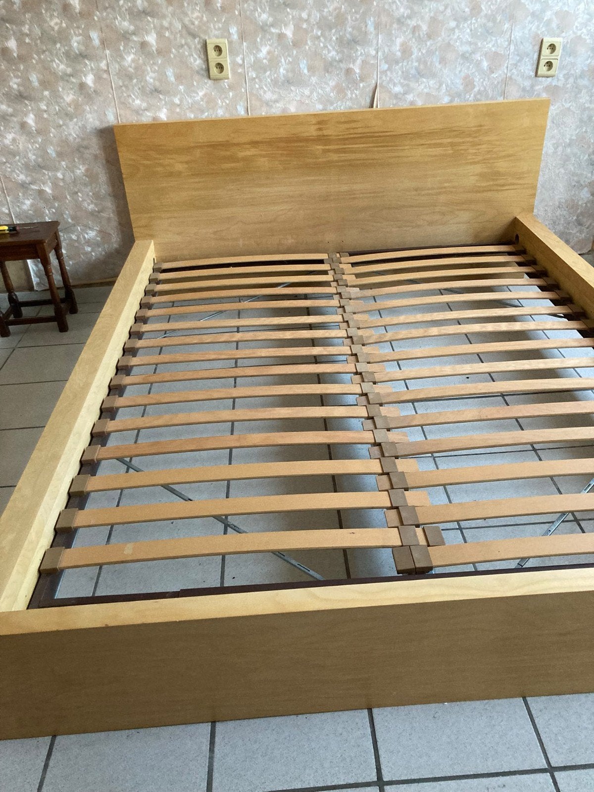 Bed + Lattenbodem, Huis en Inrichting, Ophalen, Gebruikt, Tweepersoons