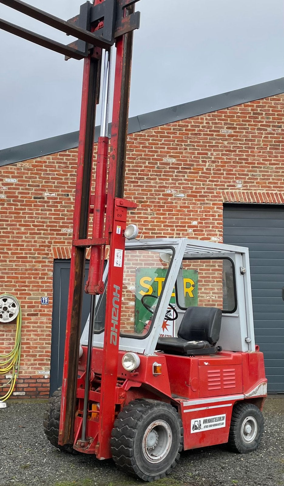 Hauhe heftruck, Ophalen, Heftruck