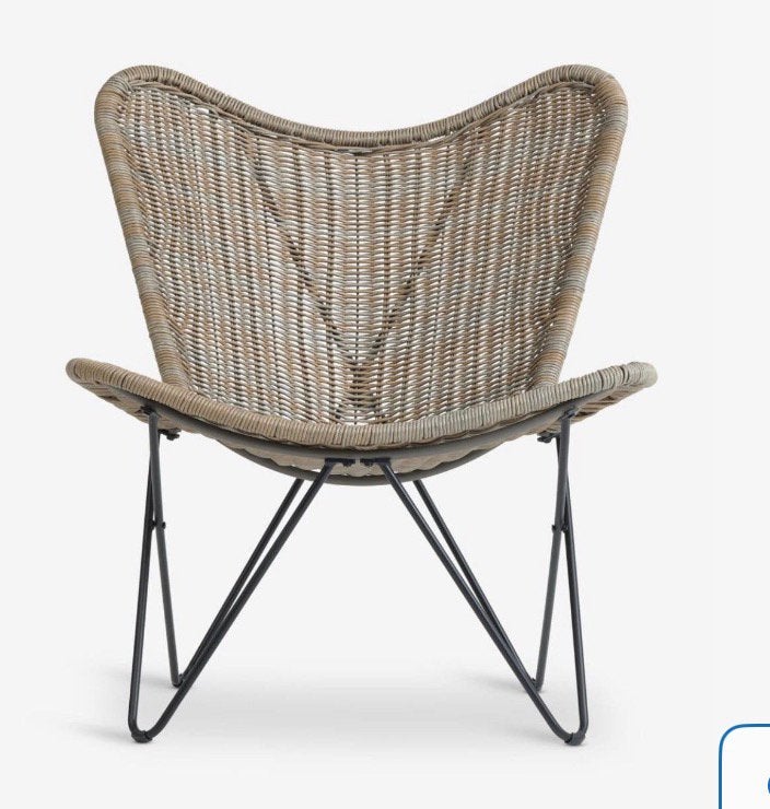 Rotan vlinderstoel, Huis en Inrichting, Ophalen, Zo goed als nieuw