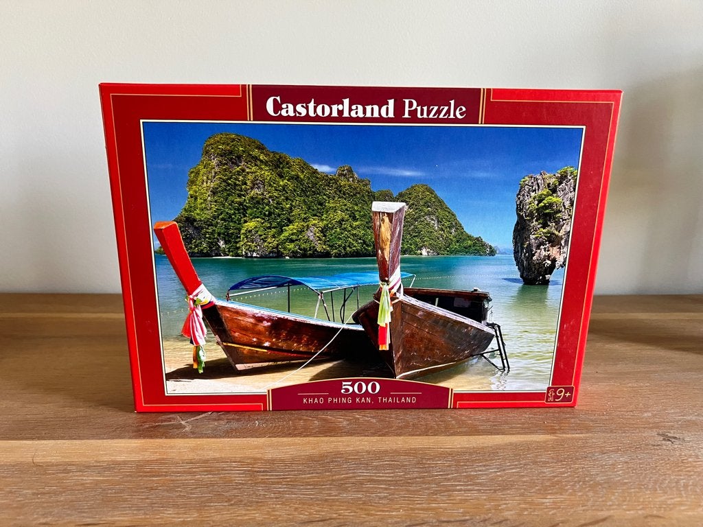 Puzzel Castorland - Khao Phing Kan, Thailand, Ophalen of Verzenden, 500 t/m 1500 stukjes, Zo goed als nieuw, Legpuzzel