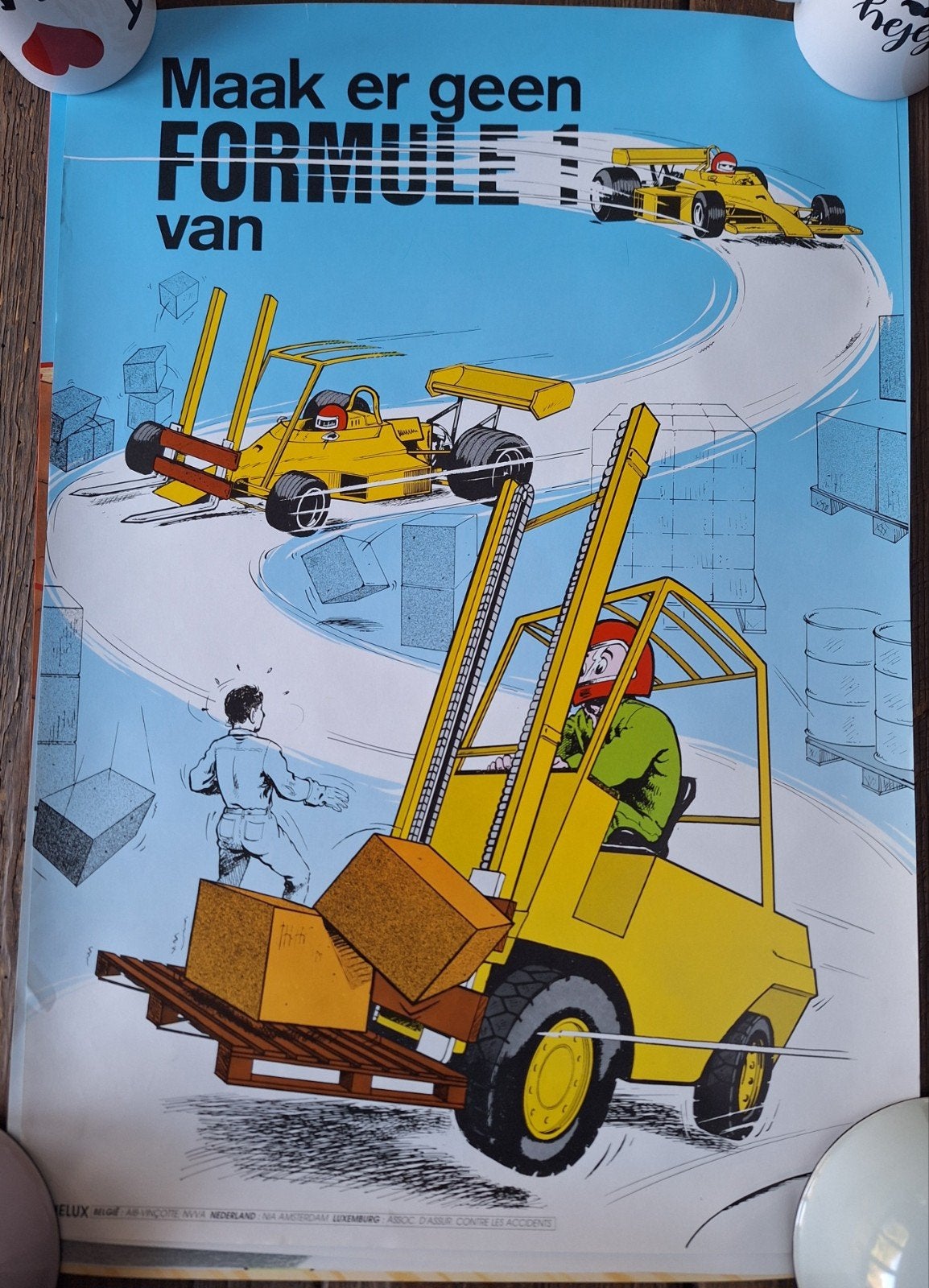 oude affiche s thema veiligheid, Ophalen of Verzenden