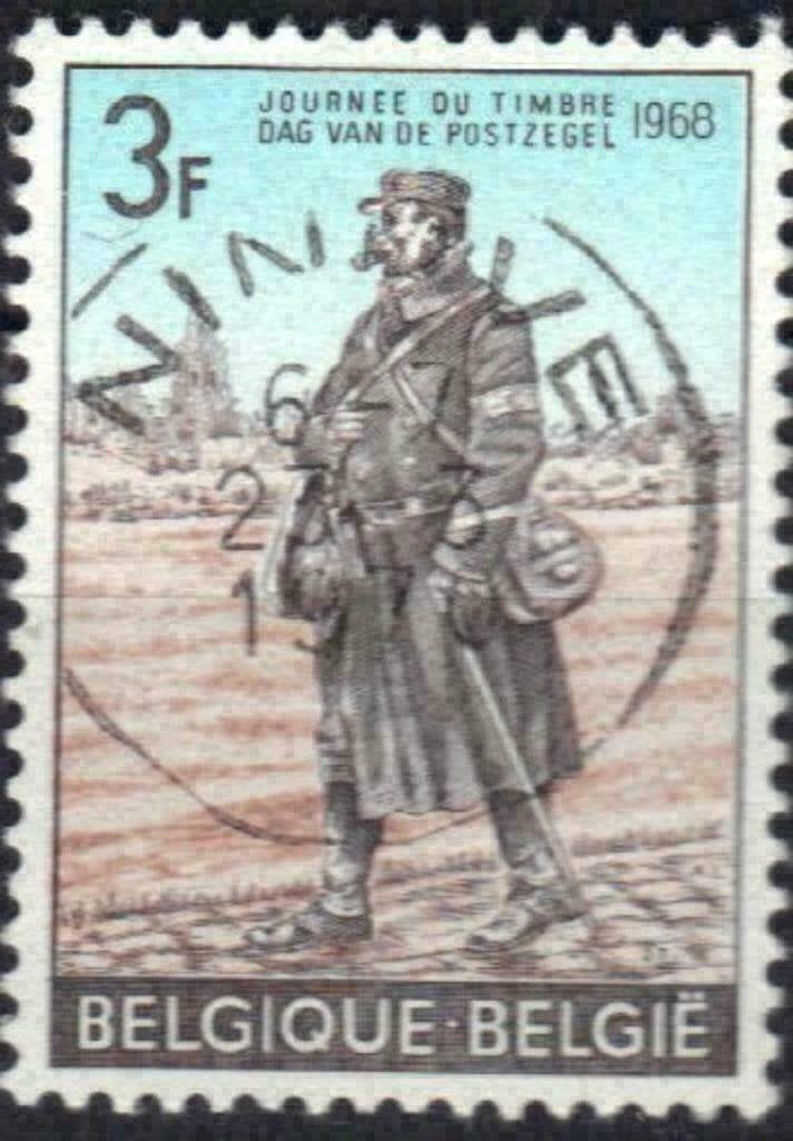 Belgique 1968 - Yvert/OBP 1445 - Journée du timbre (ST), Envoi, Affranchi, Oblitéré