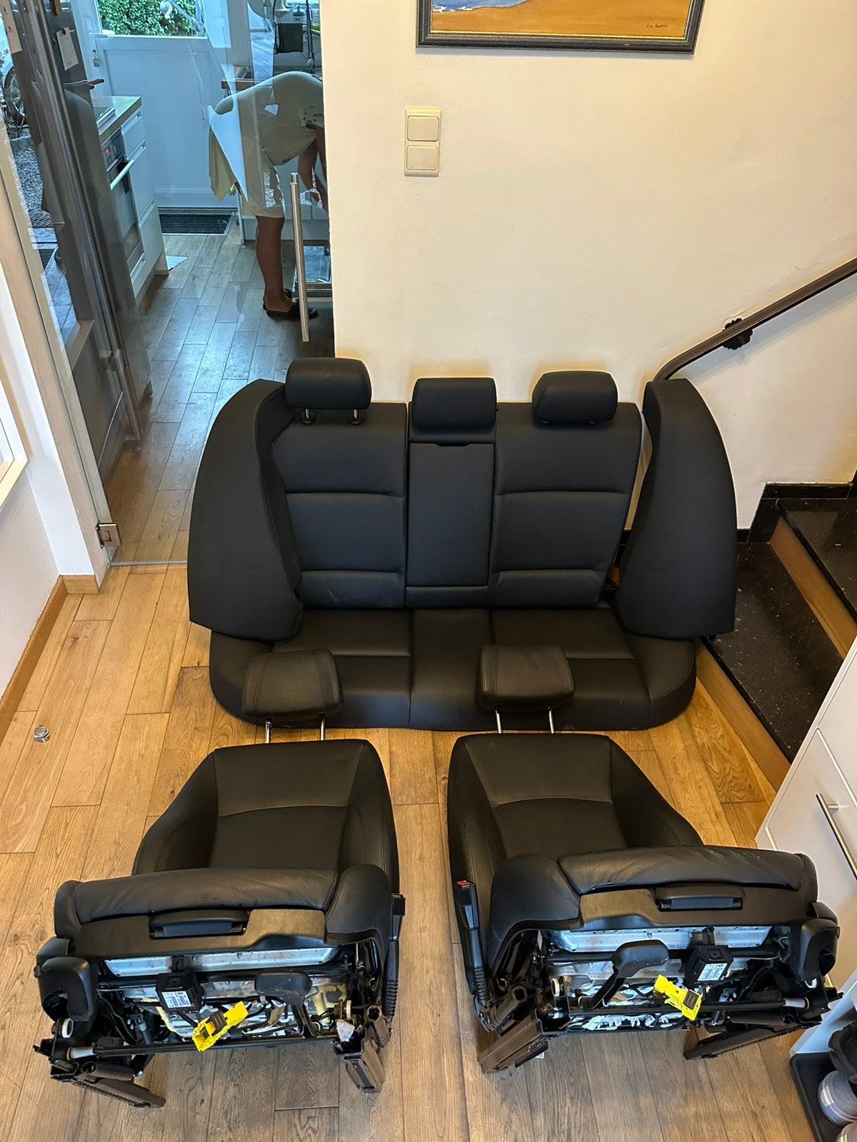 Interieur complet tout en cuir noir pour bmw e90 + portières, Ophalen, BMW