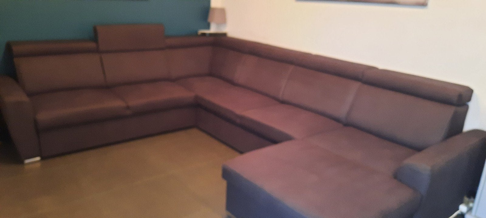 ruim hoeksalon met opbergruimte en slaapbank ,zwart, Huis en Inrichting, Ophalen, Zo goed als nieuw, Kunststof