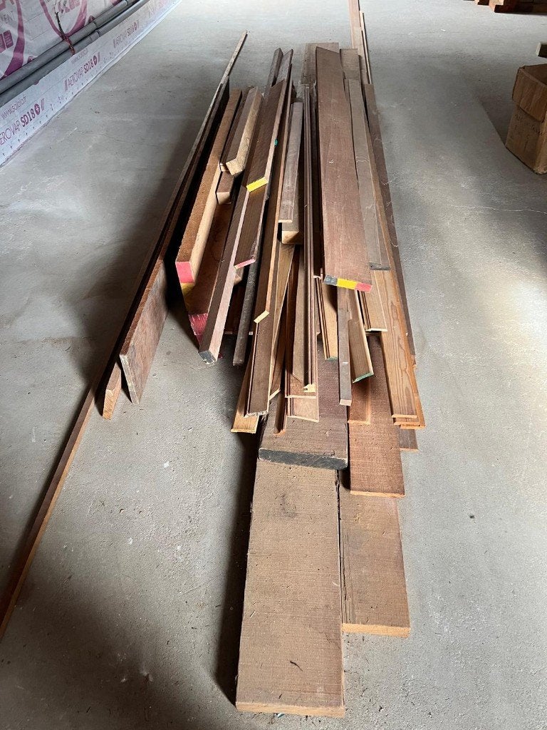 Voorraad hout allerlei en bevestigingsmaterialen, Ophalen, Overige typen, Nieuw, Overige houtsoorten