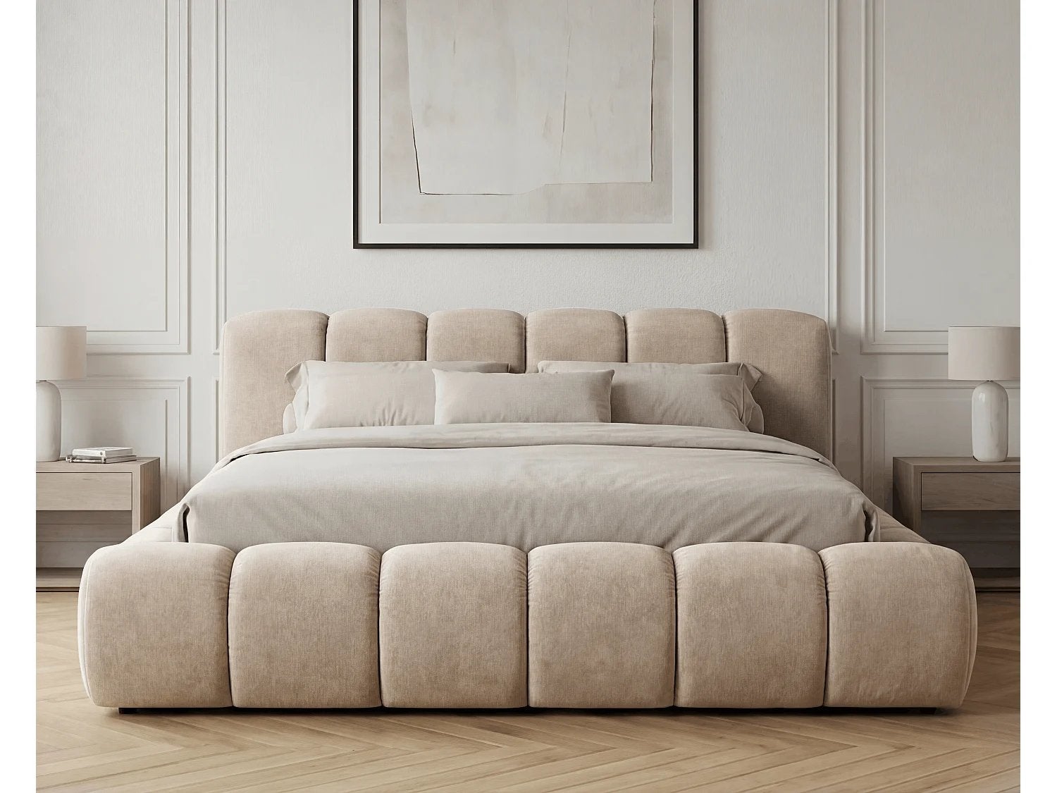 À VENDRE  LIT NEUF 180x200 CM AVEC MATELAS ÀMÉMOIRE DE FORME, Maison & Meubles, Enlèvement, Comme neuf, Beige, 200 cm