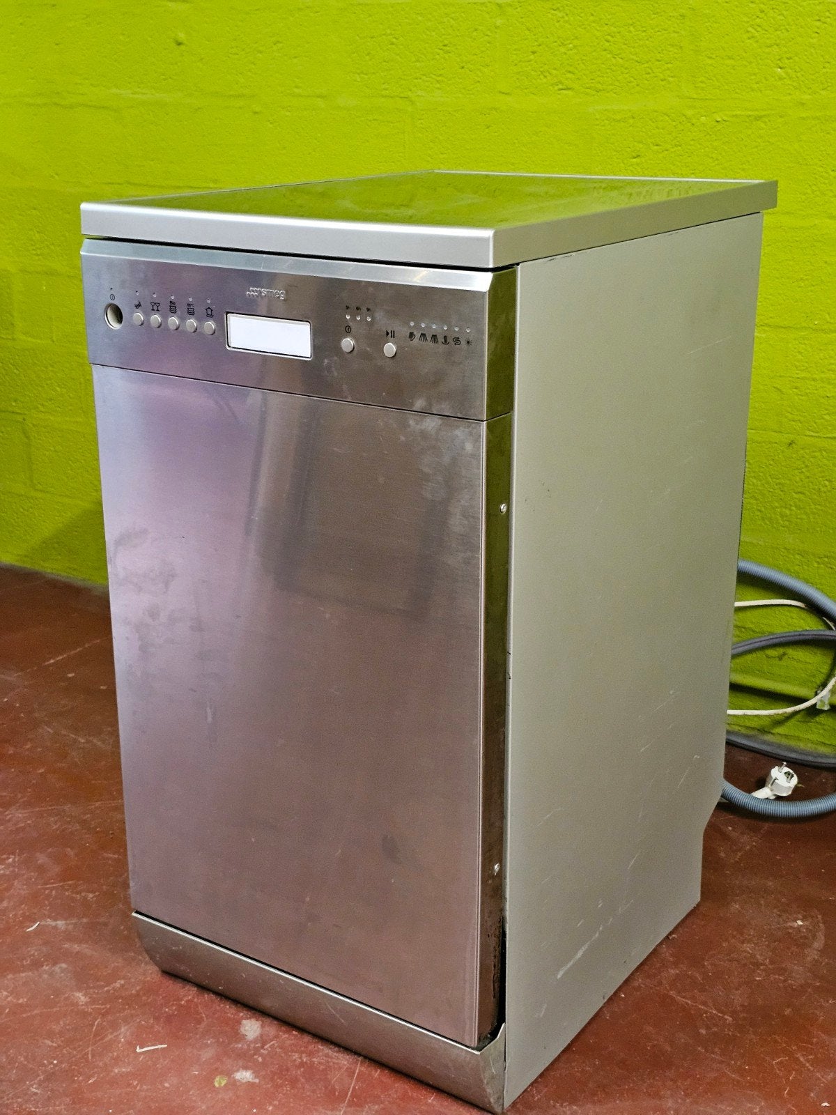 Petit lave-vaisselle monoposte en acier inoxydable SMEG, Moins de 45 cm, Enlèvement, Utilisé, Classe énergétique A ou plus économe