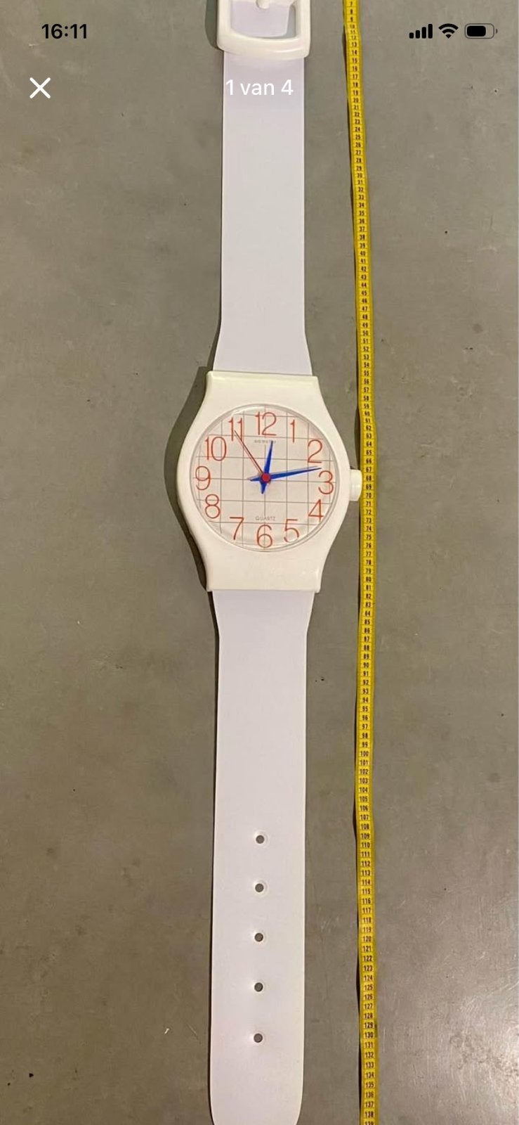 Jaren 80 wandklok, Vintage, Ophalen, Zo goed als nieuw, Wandklok