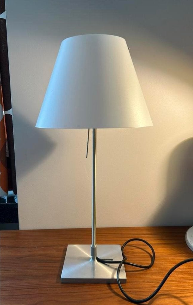 Lampe de table Luce plan Costanzina avec cadre en aluminium, Enlèvement ou Envoi, Blanc, Synthétique, Lampe de bureau
