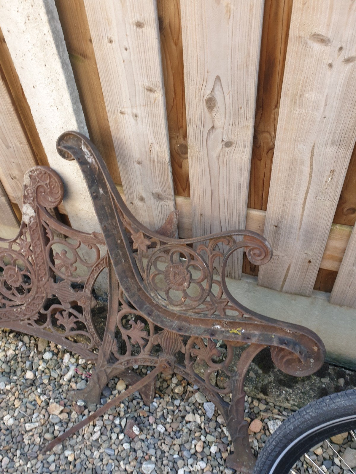 antieke smeedijzer zijkanten voor een tuinbank, Tuin en Terras, Ophalen of Verzenden