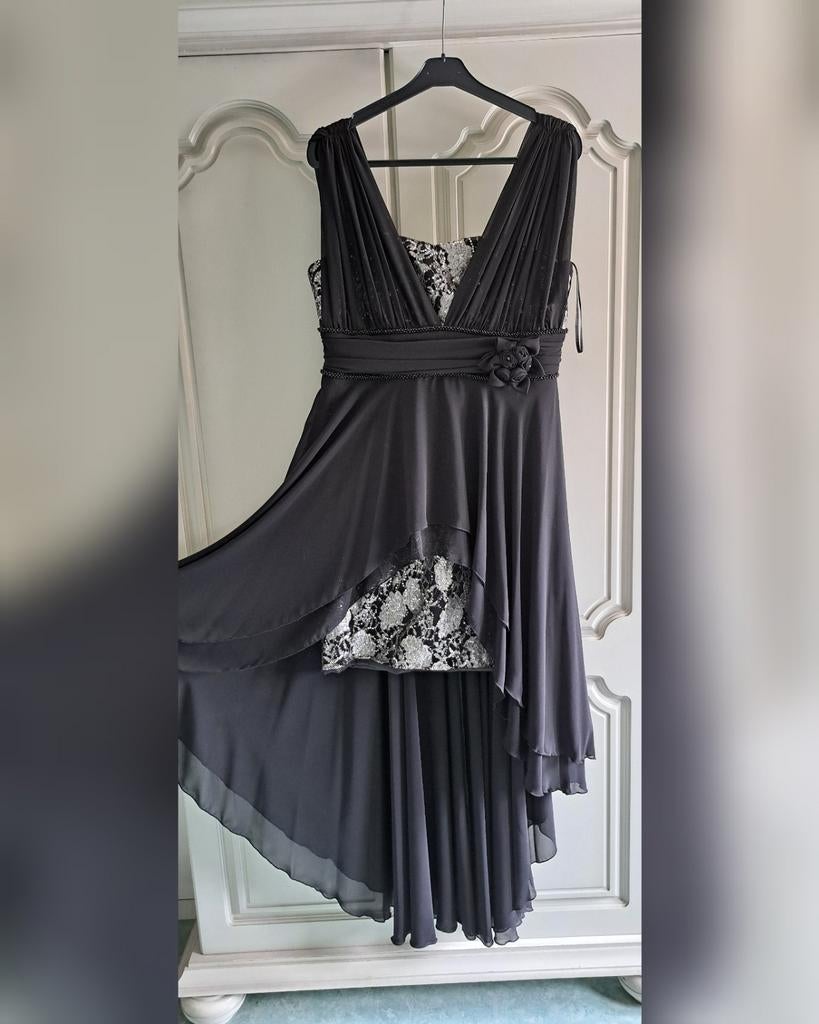 Robe cocktail T.46  " Vizon ", Taille 46/48 (XL) ou plus grande, Comme neuf, Noir, Envoi