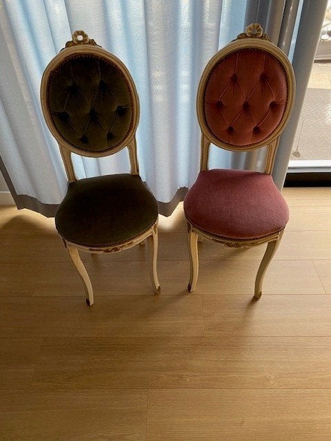 stoeltjes, Maison & Meubles, Canapés | Salons, Antiek, Moins de 150 cm, Enlèvement, Tissus