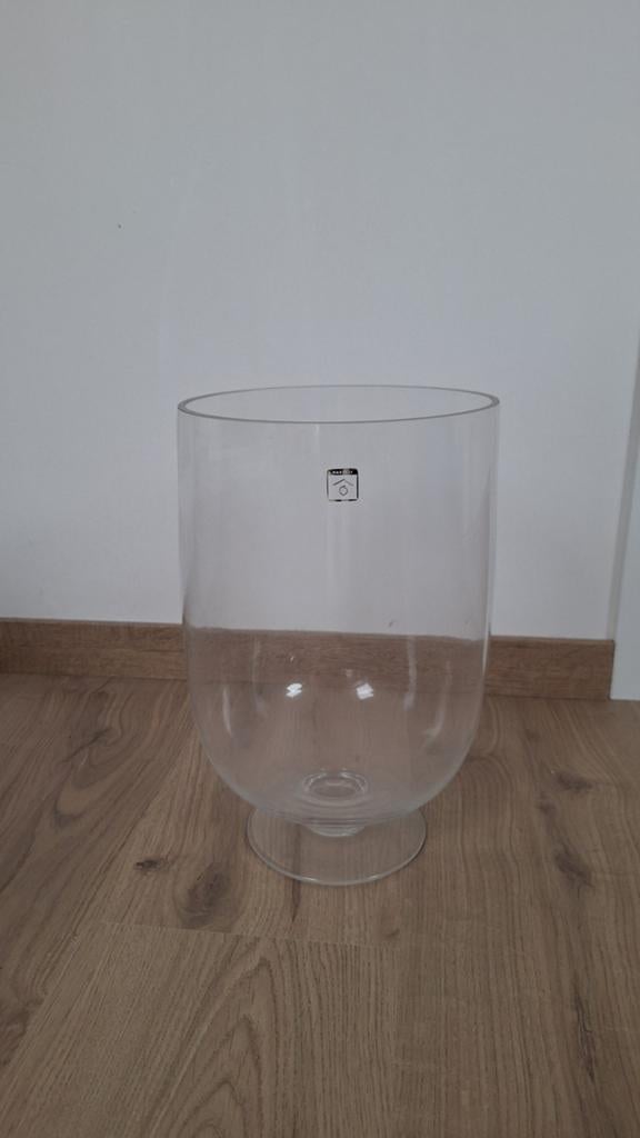 Rasteli glazen vaas op voet, Huis en Inrichting, Woonaccessoires | Vazen, Ophalen, Nieuw, Glas, Minder dan 50 cm