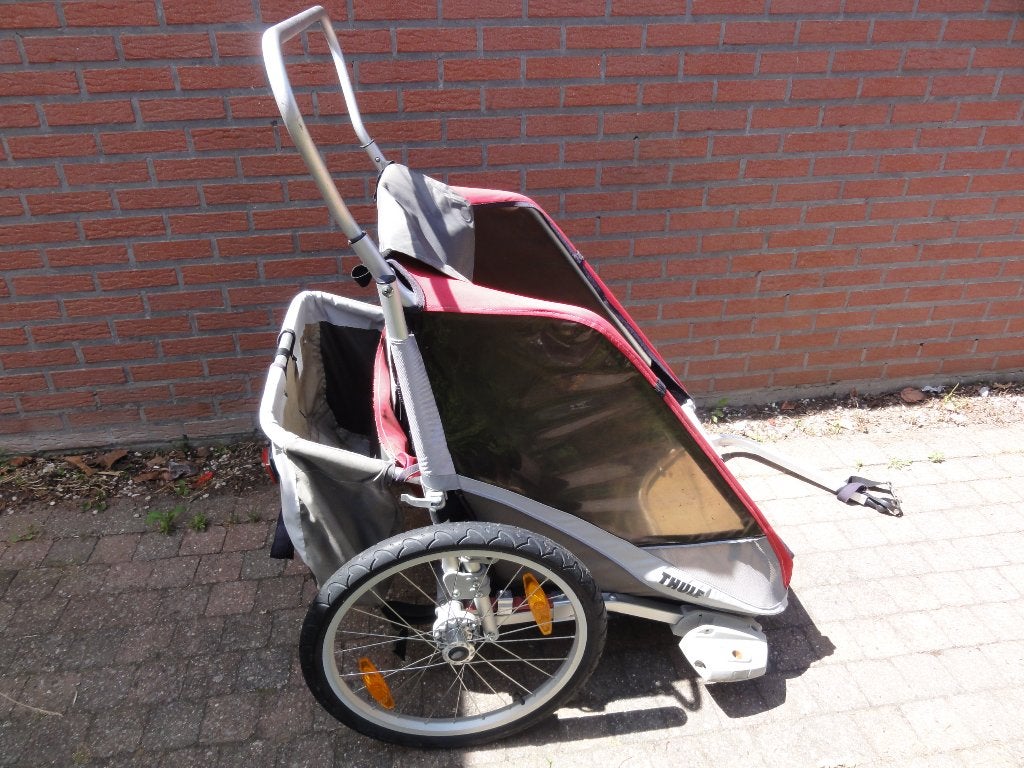 Thule Chariot Cougar fietskar met veerring 95 Euro, Fietsen en Brommers, Ophalen, Vering