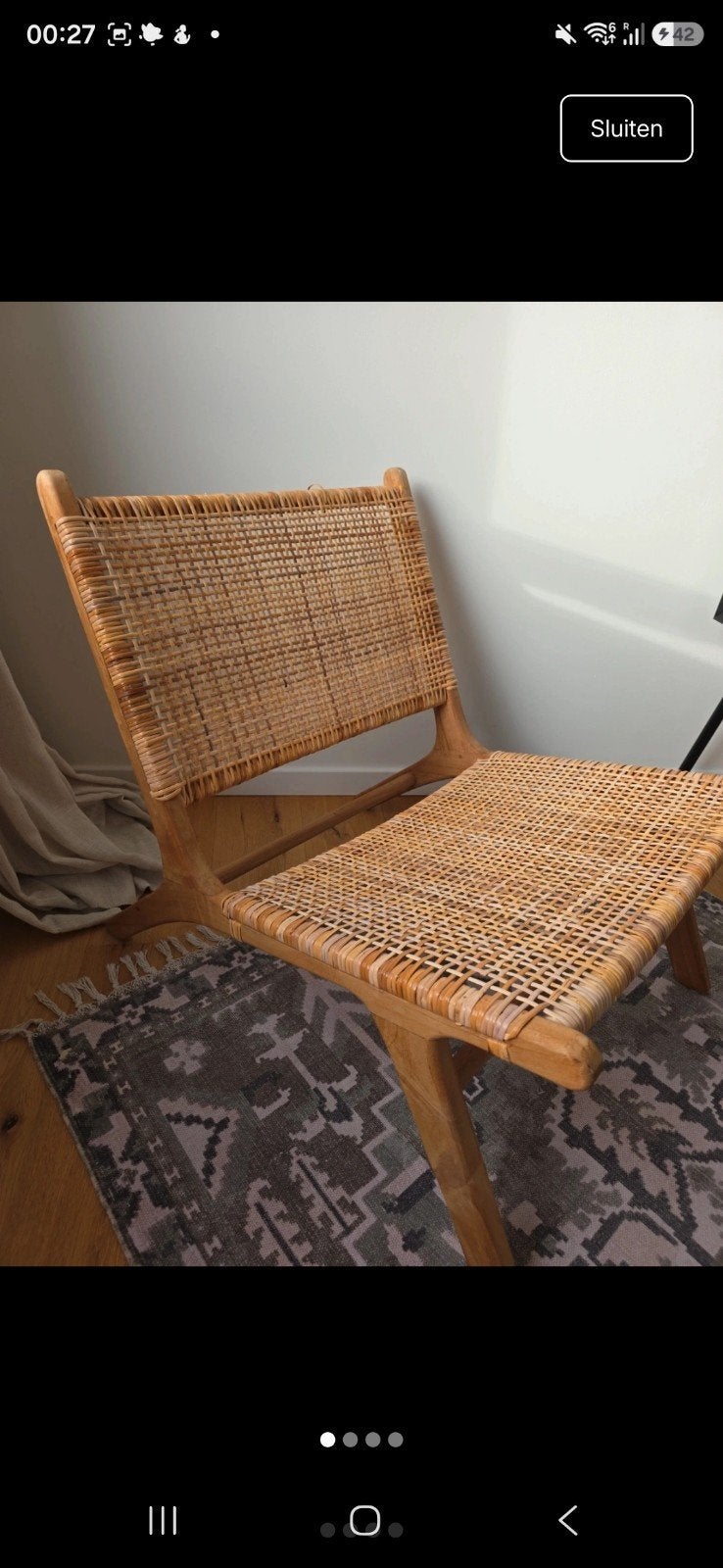 rotan stoel, Ophalen, Zo goed als nieuw, Eén