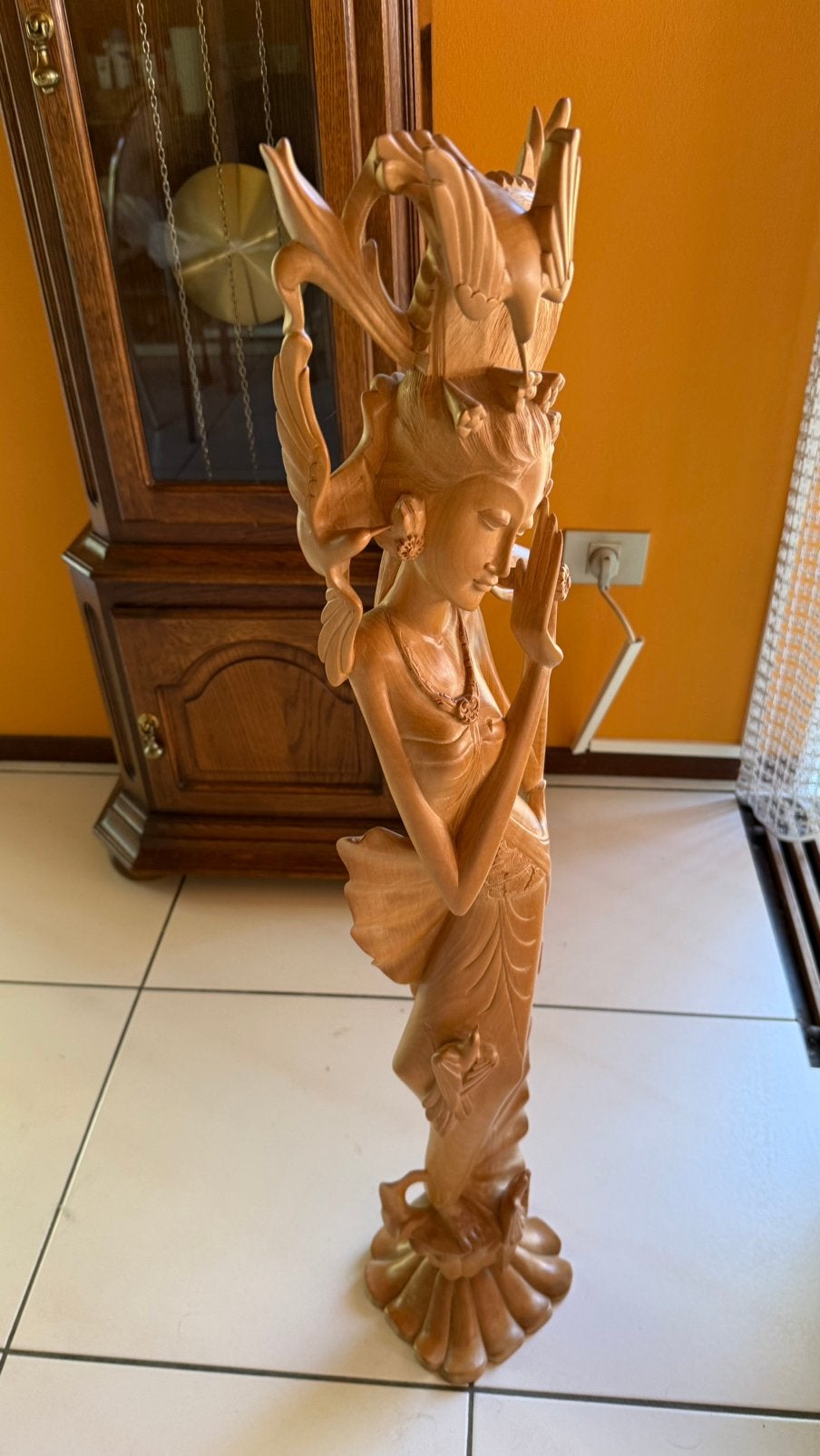 Statue en bois, Enlèvement, Comme neuf