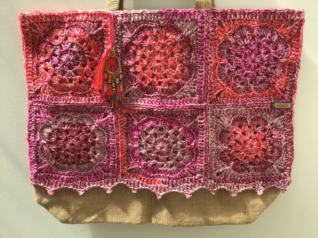 Shopper, fabriqué à la main par Anne. Nouveau !, Envoi, Neuf, Rose, Autres marques