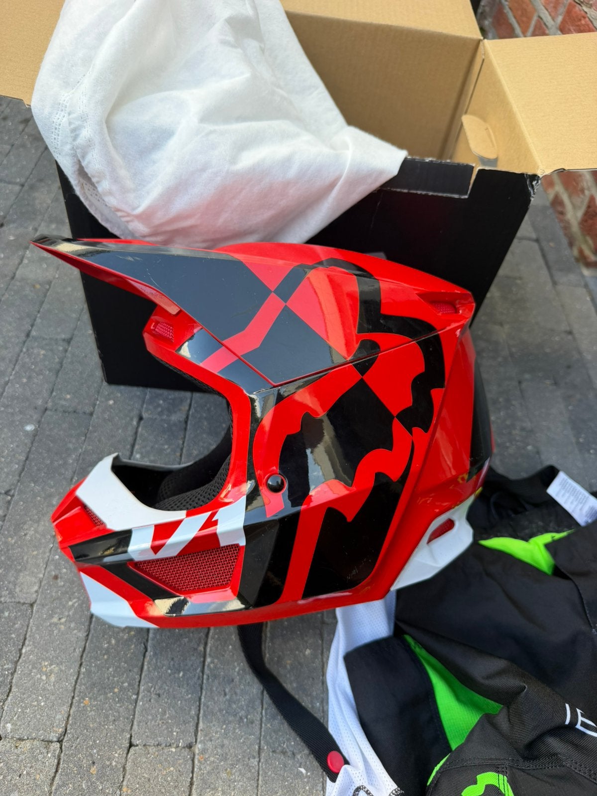 Cross Helm fox racing v1 lux, Ophalen, Kinderen